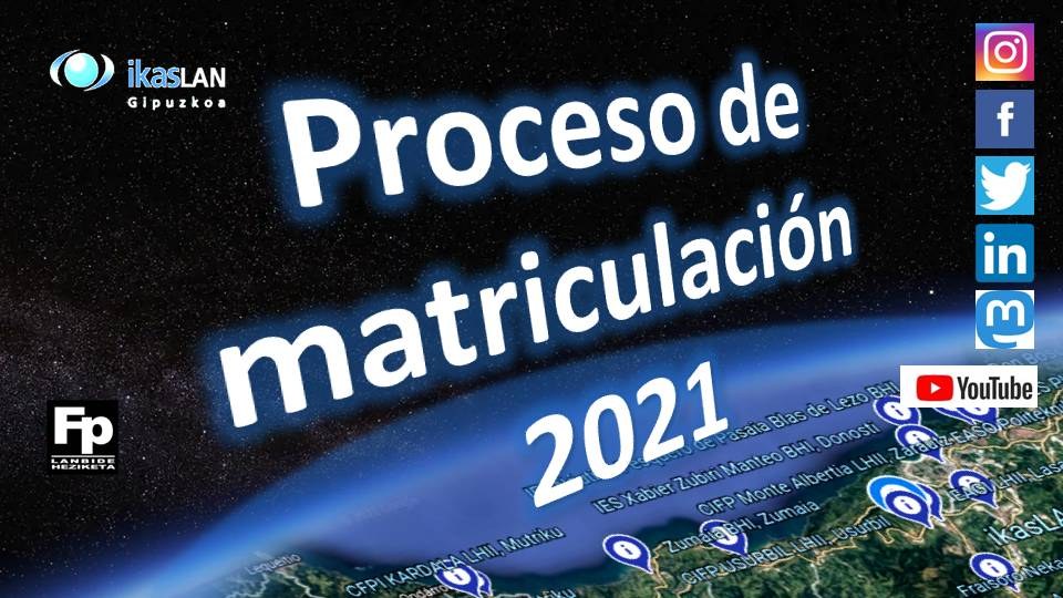 Proceso de matriculación: alumnado