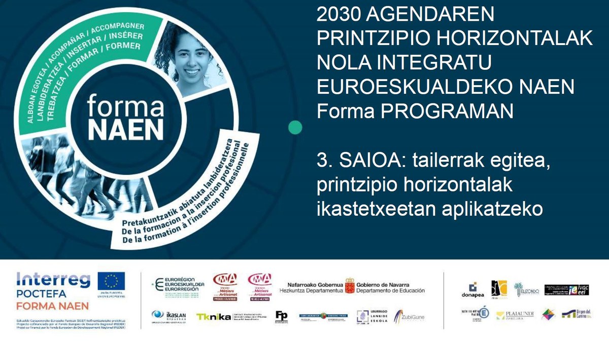 3. CoP POCTEFA-FormaNaen GJH Jardunaldia 3. CoP POCTEFA-FormaNaen GJH Jardunaldia