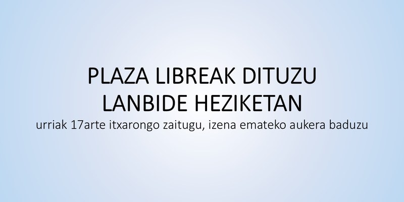 EZOHIKO MATRIKULAZIO EPEA, LEKUA DAGOEN ZIKLOETAN