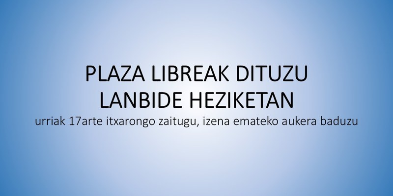 EZOHIKO MATRIKULAZIO EPEA, LEKUA DAGOEN ZIKLOETAN